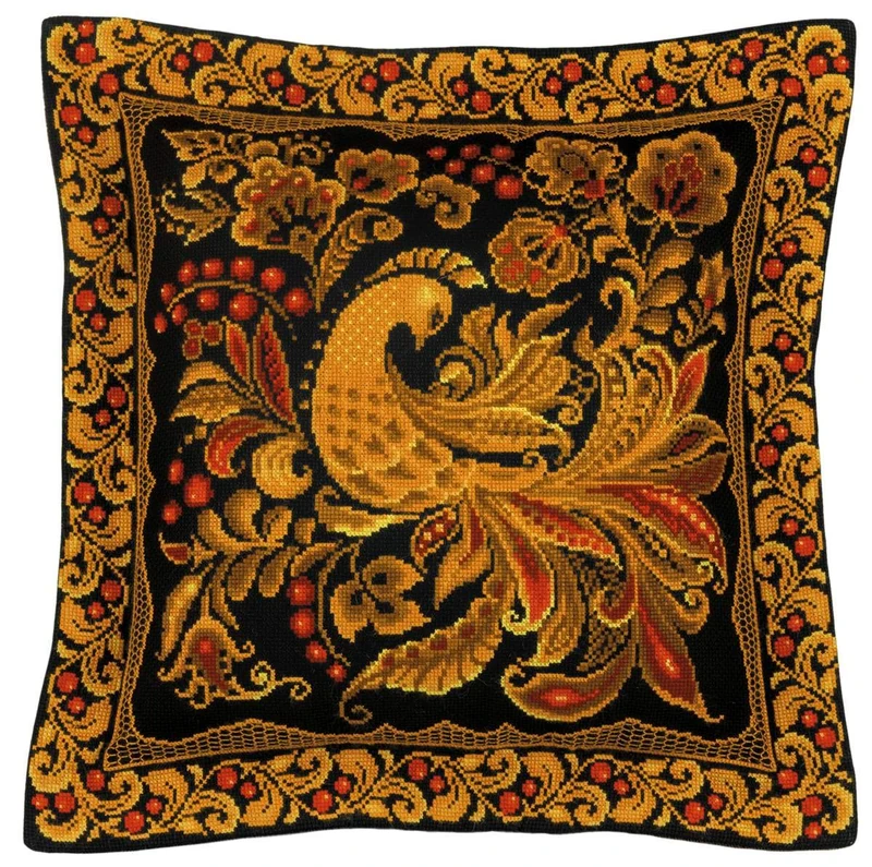 Riolis Cross Stitch Kit - 1758 - Khokhloma Cushion/Panel