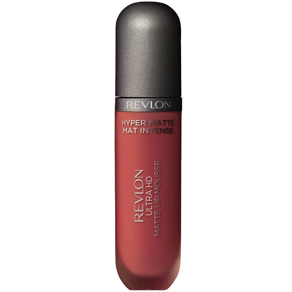 Revlon Ultra HD Lip Mousse Hyper Matte, Longwearing Creamy Liquid Lipstick in Plum / Berry, Spice (825)