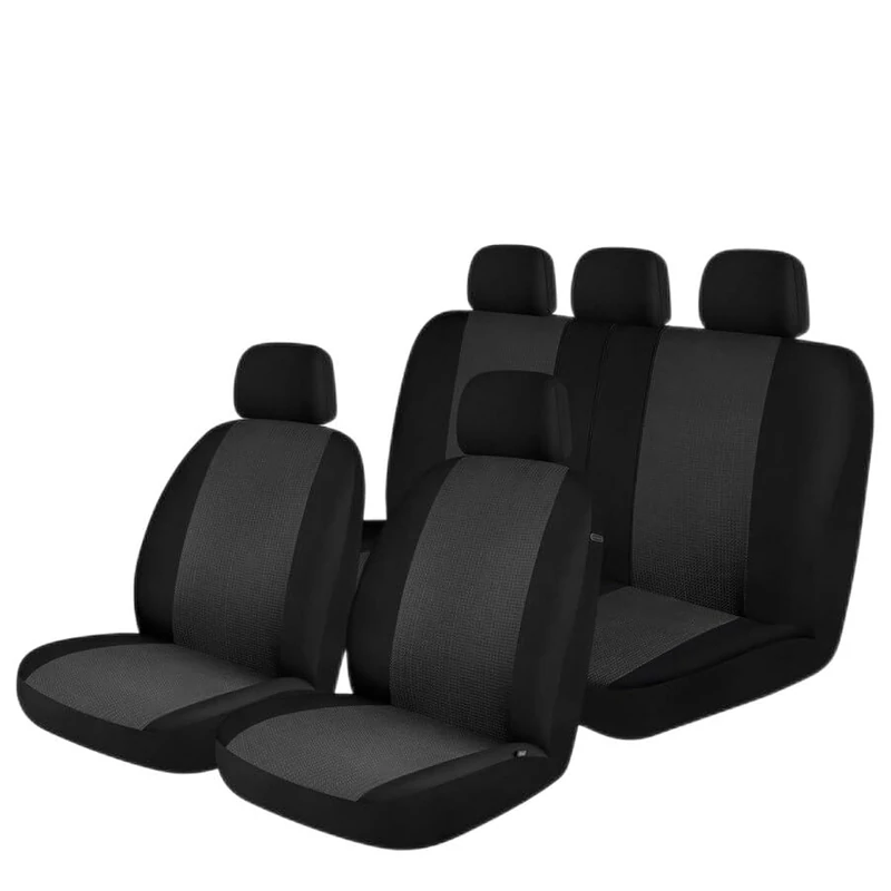 Norris 1490319 Seat Covers, Black/Grey, Set of 3