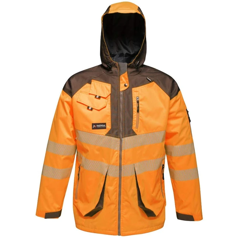 Regatta TRA340XL7BV Tactical Hi-Vis Parka Jacket, Size X-Large, Orange/Grey