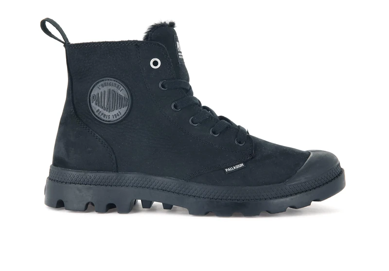 Palladium, PAMPA HI ZIP WOOL, Sneaker Boots female, Black, 5.5 UK
