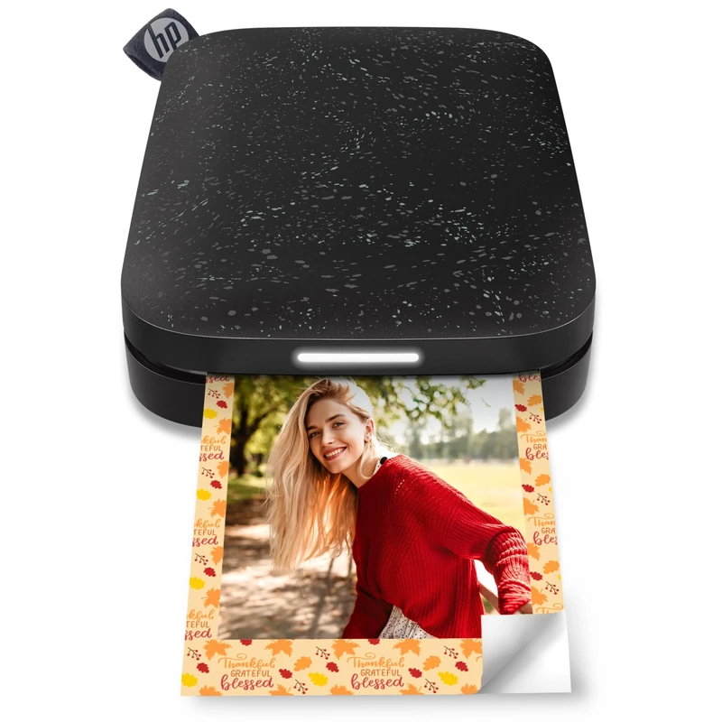 HP Sprocket 2x3 Instant Smartphone Photo Printer - Portable Color Wireless Mobile Printer - Zink Sticky-Back Photos - Print from Compatible iOS & Android Devices with Bluetooth w/App - Black