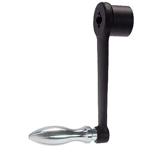 Halder 24330.0041 Handkurbeln, Black Steel, Length: 125 mm/s = 17 mm