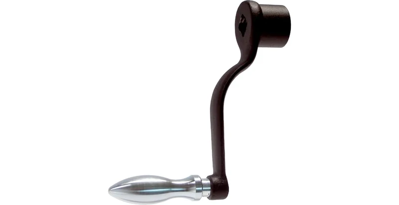 HALDER 24330.0350 Hand cranks, Black/Steel, l=160 mm/s=17 mm