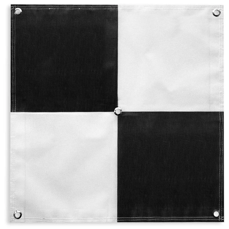 Sky High Bull's-Eye (24"x24") UAV Drone Ground Control Points (GCPs)/Aerial Targets for Mapping & Surveying (6 Pack) | Center Eyelets (Black/White Markers) | Pix4D & DroneDeploy Compatible - Image 1
