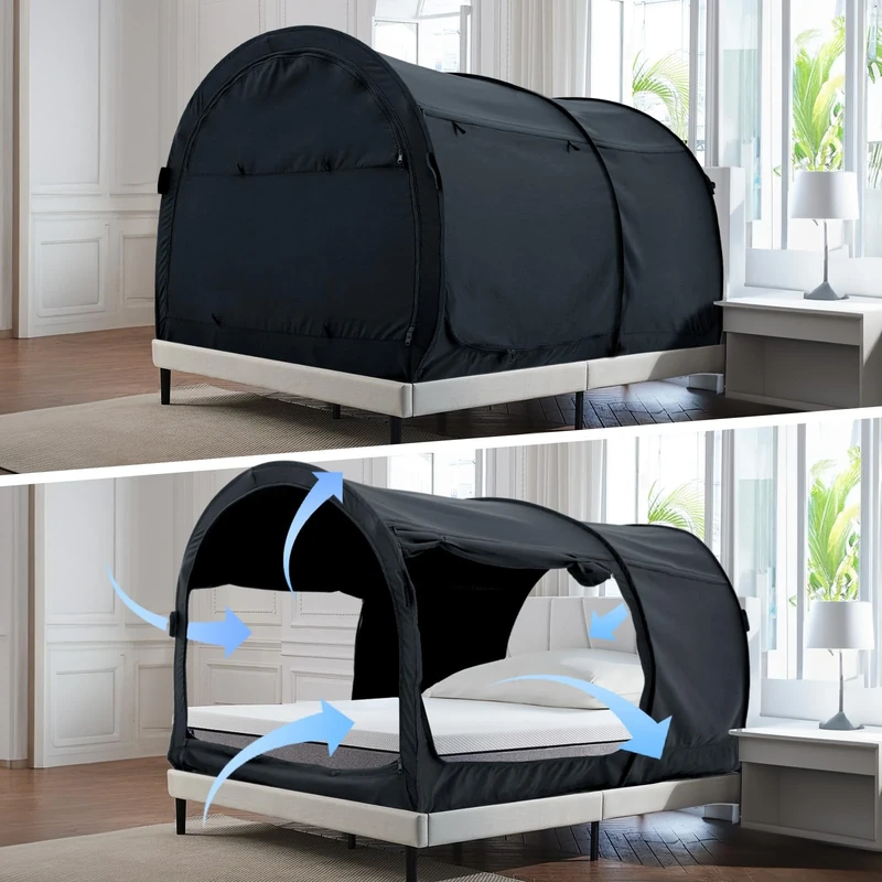 Alvantor Bed Canopy Bed Tents Dream Tents Privacy Space Single Size Sleeping Tents Indoor Pop Up Portable Frame Curtains