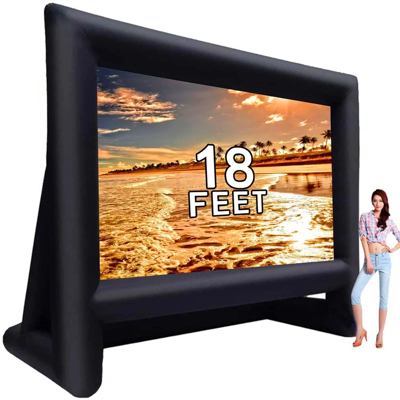 ‘Inflatable Movie Screen | 14ft/16ft/19ft Mega Projection Movie Screen | Portable Lightweight & Fully Equipped Blower Easy Set up | Great Outdoor Backyard Pool Fun (16 Feet