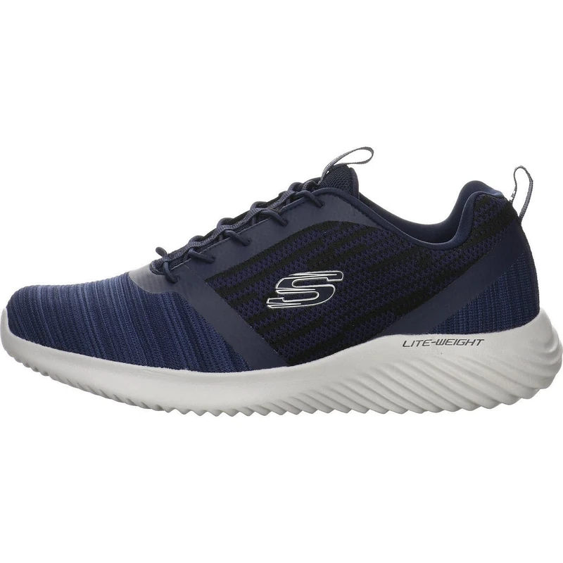 Skechers Men's Bounder Trainers, Navy Mesh Pu Trim, 5.5 UK