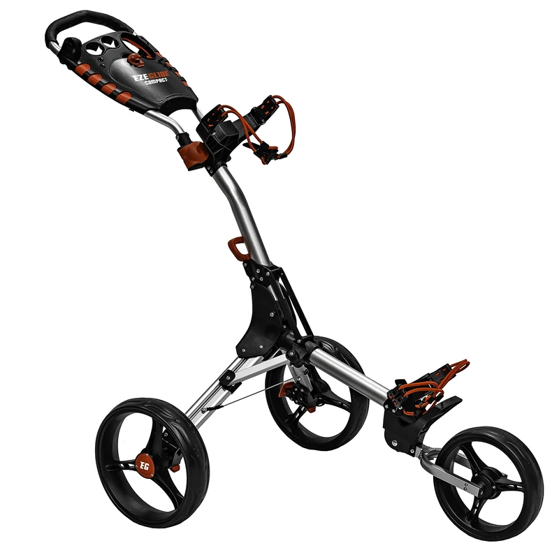 EZE GLIDE Compact+ 3 Wheel Golf Trolley -Silver Trolley,