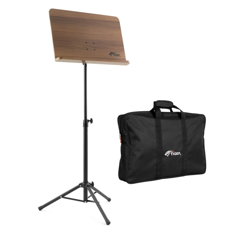 TIGER MUS35-BG Wooden Top Orchestral Music Stand and Bag Pack