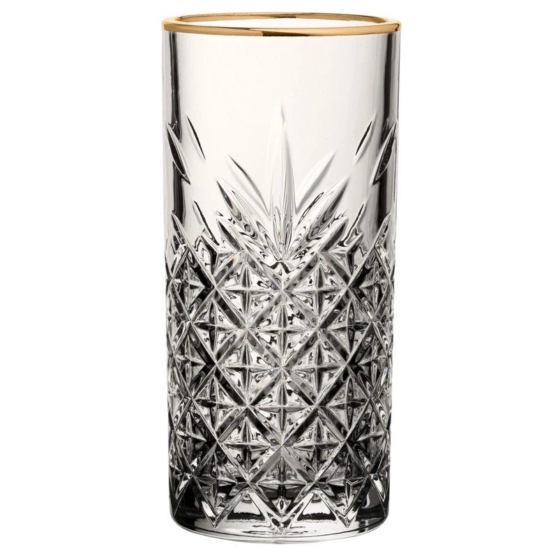 Utopia P52820 Timeless Vintage Long Drink Gold Rim 10.5oz (30cl) Pack of 12