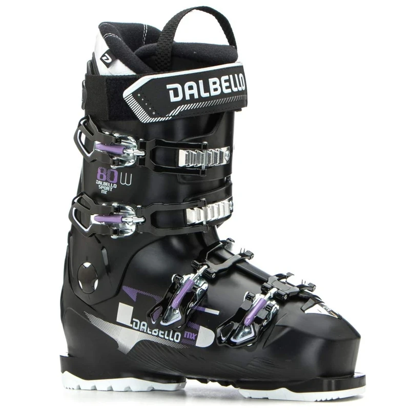 Dalbello Women's DS MX 80 W LS Ski Boots, Black/Black, 25.5