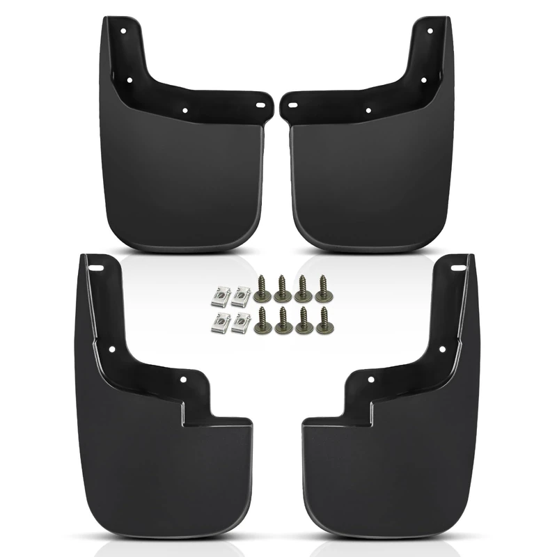 Set of 4 Front and Rear Splash Guard Mud Flaps for Chevrolet Colorado GMC Canyon 2015-2018 without Fender Flares