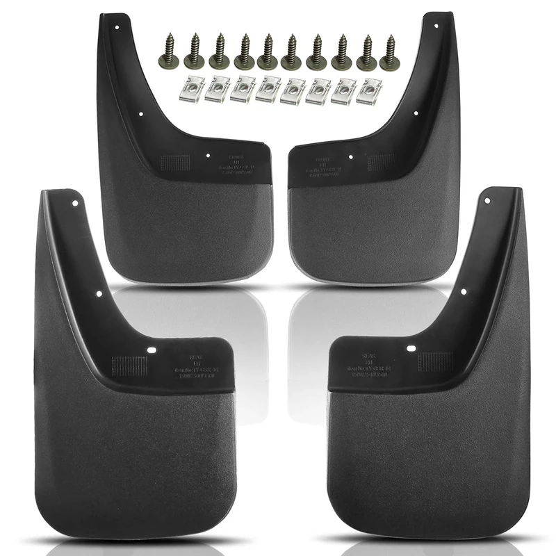Set of 4 Front and Rear Splash Guard Mudflaps for GMC Sierra 1500 2500 HD 3500 HD 2014-2018