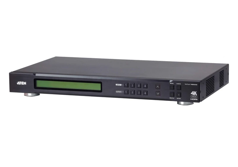 True 4K HDMI Matrix Switch VM0404HB ATEN up to 4096 x 2160 @ 60Hz (4:4:4) (Connects any of 4 HDMI sources to any of 4 HDMI displays)