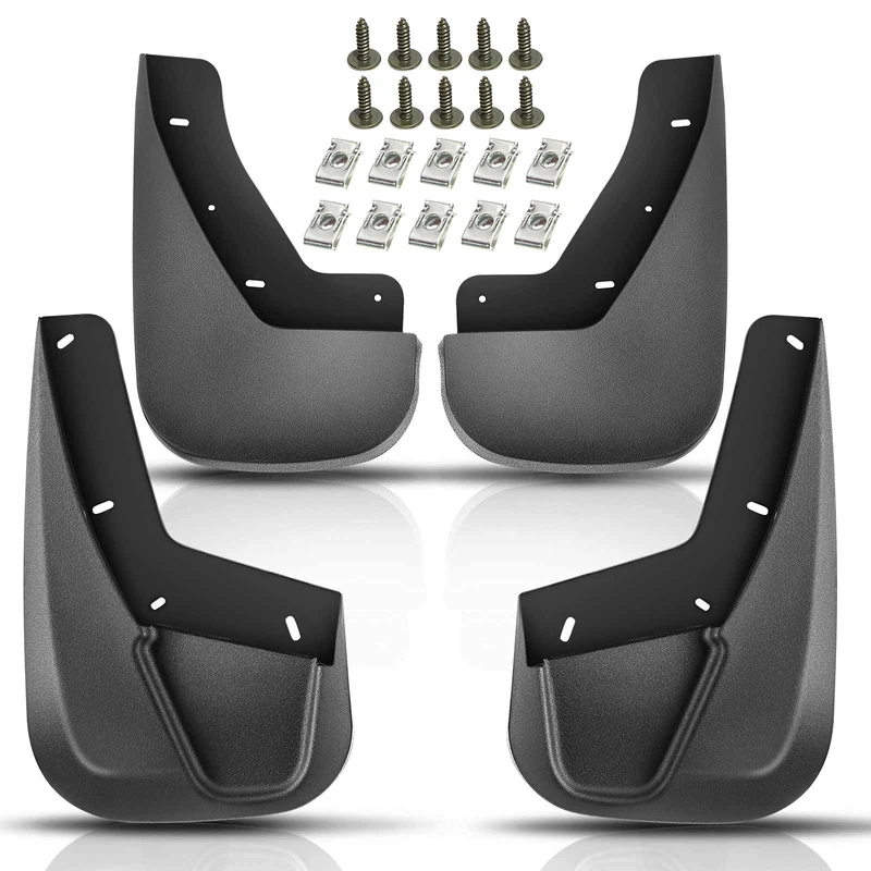 Set of 4 Front and Rear Splash Guard Mud Flaps for Cadillac Escalade 2007-2014 Chevrolet Tahoe LTZ GMC Yukon