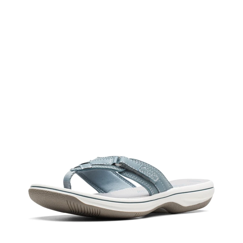 Clarks Women's 26142714 Flip-Flop, Blue Grey Synthetic, 5.5 UK