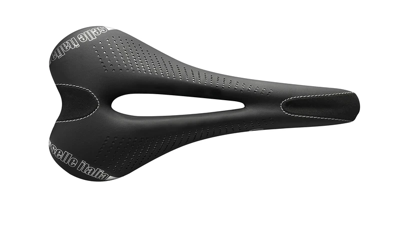 Selle Italia - C2 Gel Flow, Soft Gel Bicycle Saddle with a Wide Seat with Anti-Vibration Technology and a Manganese Rail, Water Resistant - Black - S2 - Image 1