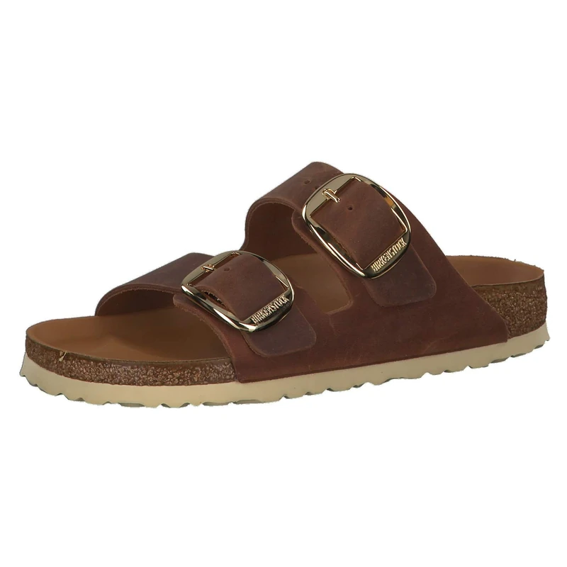 Birkenstock Women's Arizona Big Buckle Cognac, Oiled Leather Slippers, 9 UK