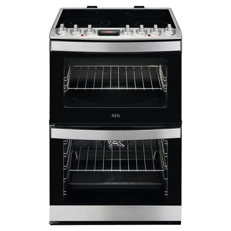 AEG 60cm Double Oven Electric Cooker - Stainless Steel