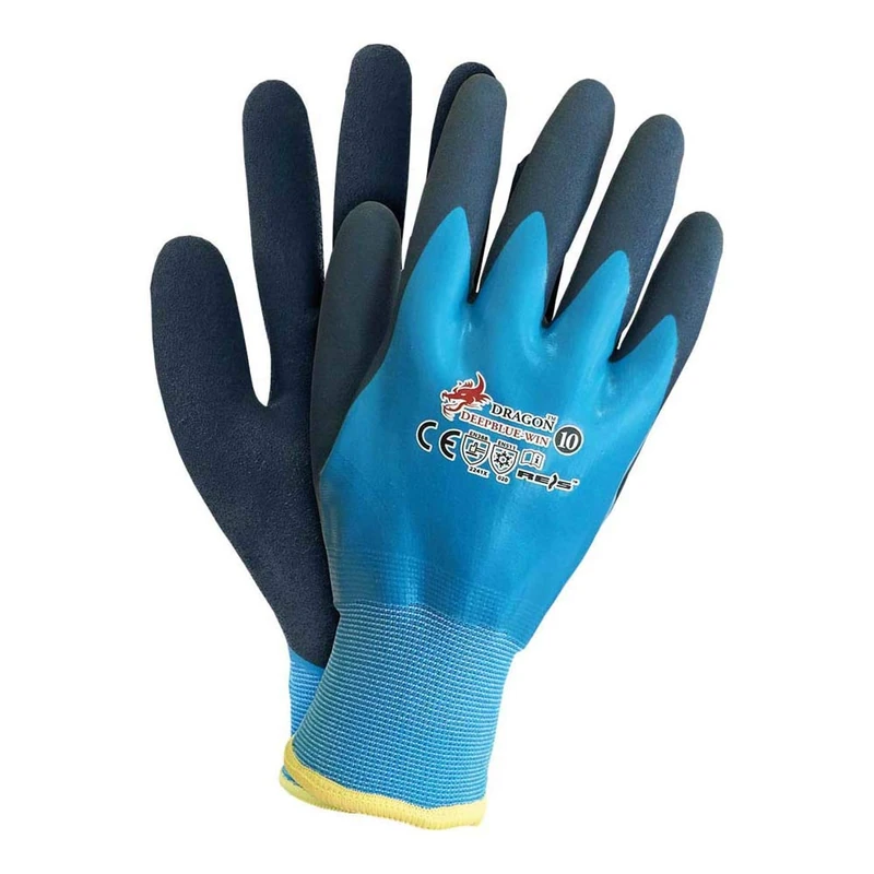 Reis Deepblue-WIN8 Dragon Protective Gloves, Navy Blueblue, 8 Size, Pack of 6
