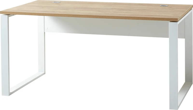 GERMANIA DIE MÖBELMACHER Desk, White/Navarra Oak, 158 x 75 x 79 cm