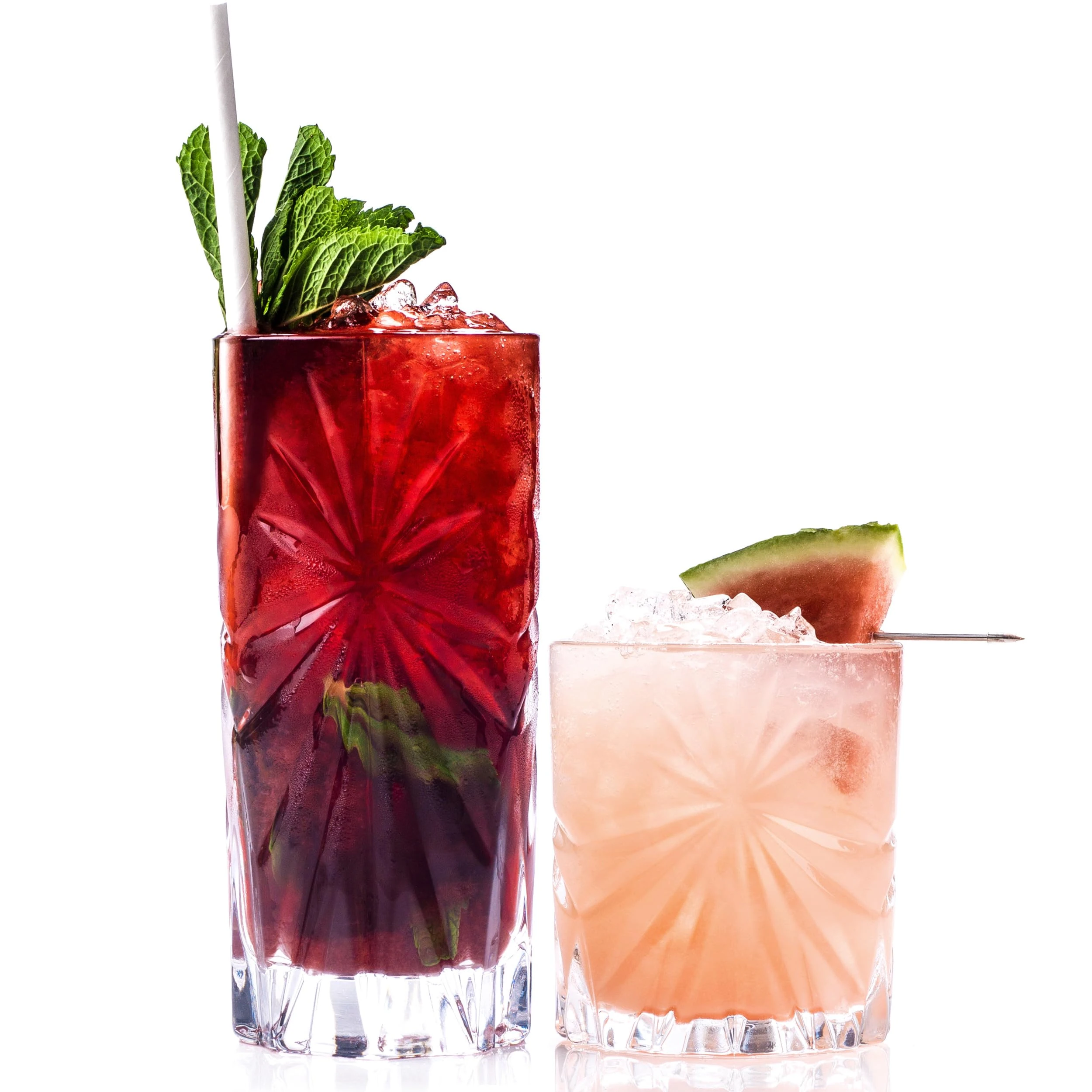 RCR COMBO-2065 Oasis Crystal Set of 6 Whisky Tumblers and Set of 6 Hi-Ball Glasses, Dishwasher Safe, Cocktails, Whiskey, Scotch, Water, For Birthdays, Weddings, Parties, New Homeowners