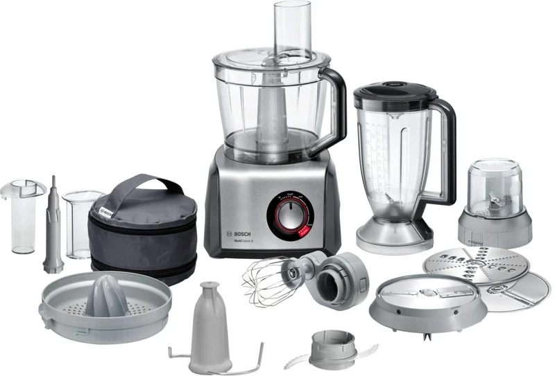 Bosch MultiTalent8 MC812M853G Food Processor, Plastic, 1250W - Black/Stainless Steel