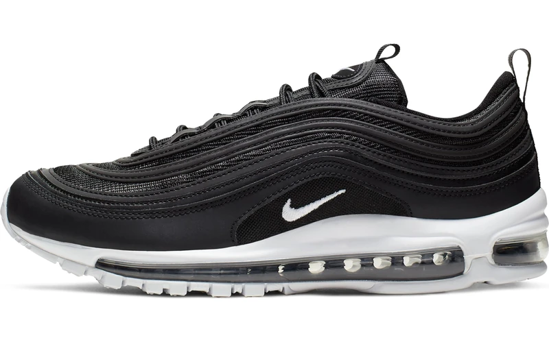 NIKE Men's Nike Air Max 97 Running Shoes, Black Black White 001, 3.5 UK