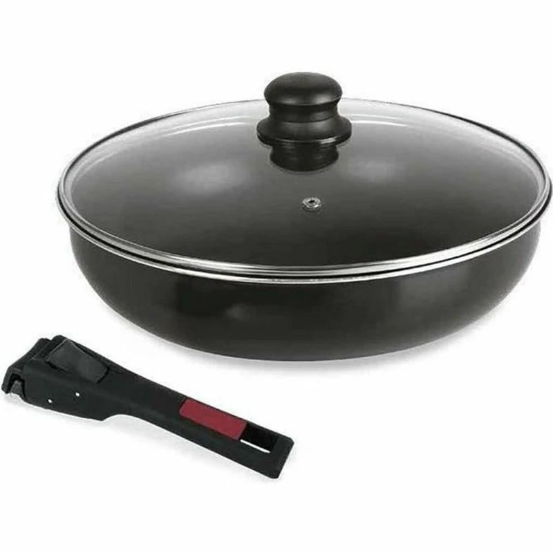 Sitram Fryer Pan with Removable Handle, Black