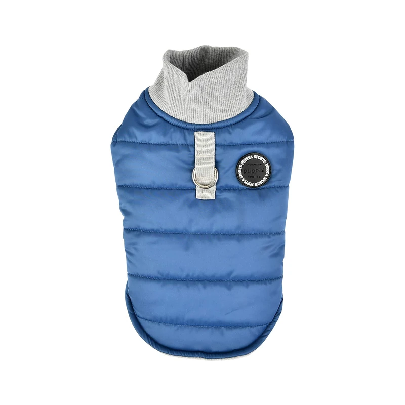 Puppia Waterproof Winter Vest with Integrated Harness, L, Dark Blue