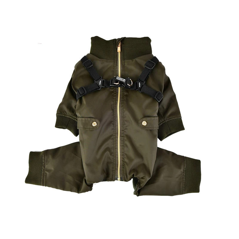 Puppia PLSD-JP1663-KH-L Garnet Pet Coat, Khaki, Large