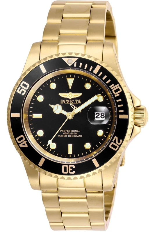Invicta Pro Diver 26975 Men's Watch - Waterproof - Analogue - Quartz Movement - stainless steel with Black dial - 40mm