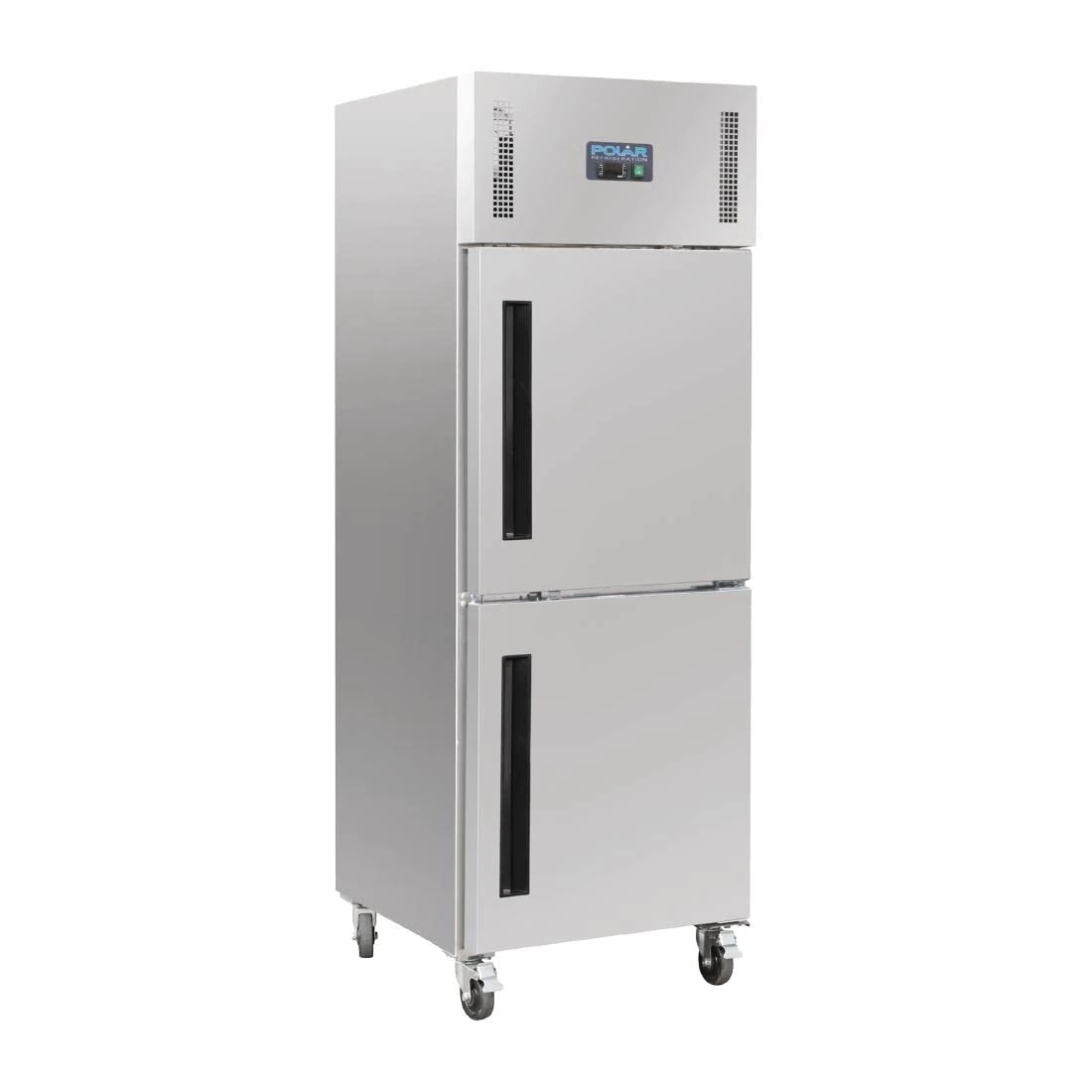Polar Refrigeration G-Series 600W Upright Stable Door Gastro Freezer 600 Litre, Stainless Steel, -20°C to -10°C, 2010(H)x680(W)x800(D)mm, 3 Shelves, Energy Rating D, 4 Lockable Castors | CW194