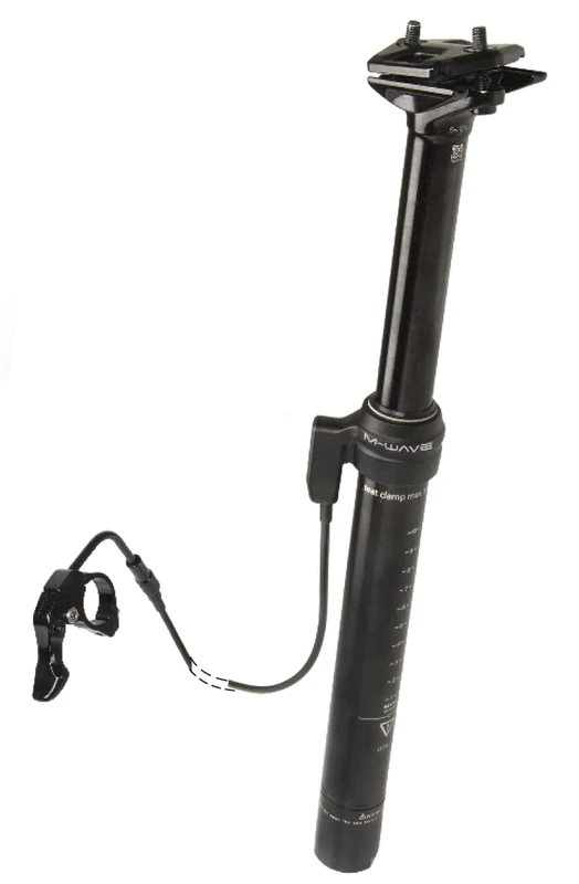 M-Wave Unisex's Levitate C< height adjustable seat post-30.9 mm, black, Ø 30,9 mm, length 400 mm