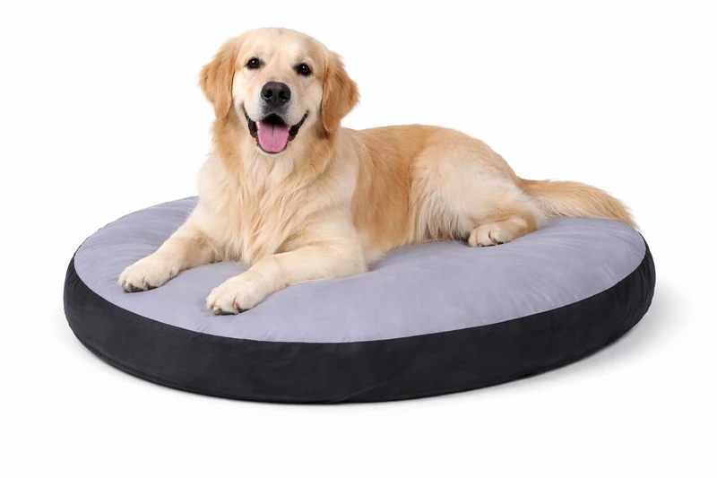 Karlie 60060 Cushion Oval Doc Bed, 80 x 62 x 10 cm, Grey and Black, S