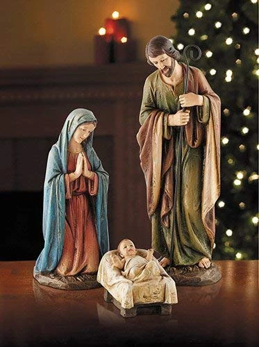 Avalon Gallery Nativity Sets for Christmas - Indoor Hand Painted Nativity Scene, 16-Inch Scale, 3-Piece
