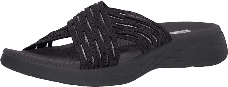 Skechers Women's Go Run 600-Sunrise Open Toe Sandals, Black (Black Bbk), 4 UK (37 EU)