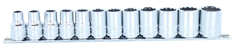 SP Tools SP20243 12-Sided Metric Rail Sockets 1/2-Inch 12-Piece