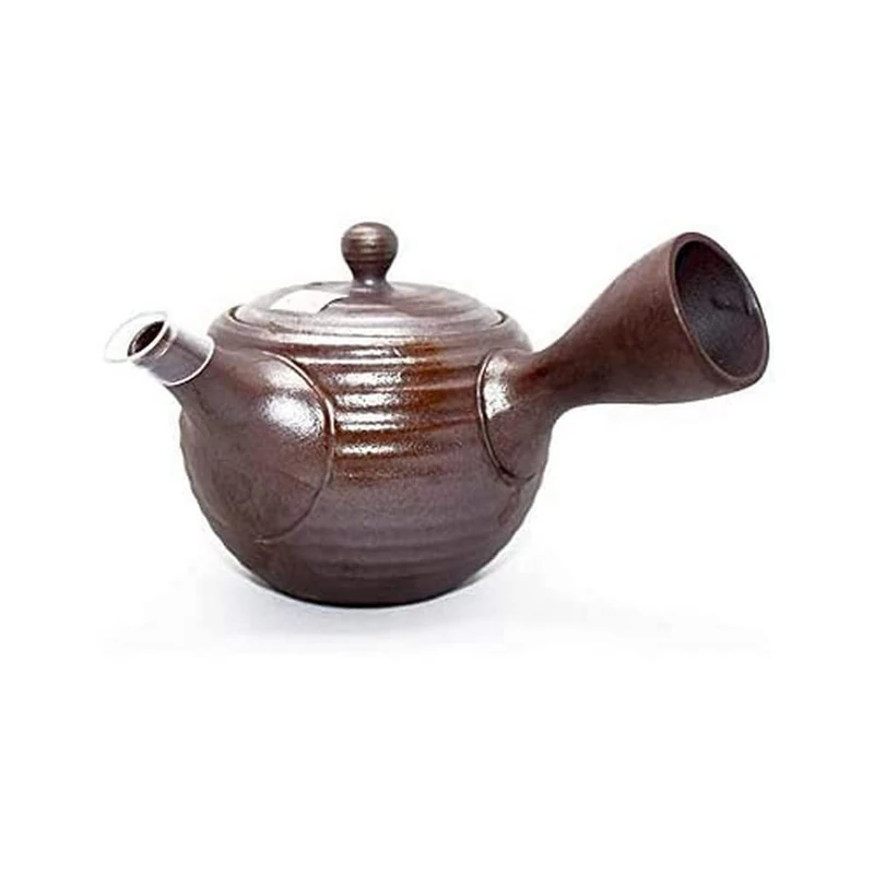 Japanese Kyusu Tokoname teapot in Dark Brown Ceramic 270ml