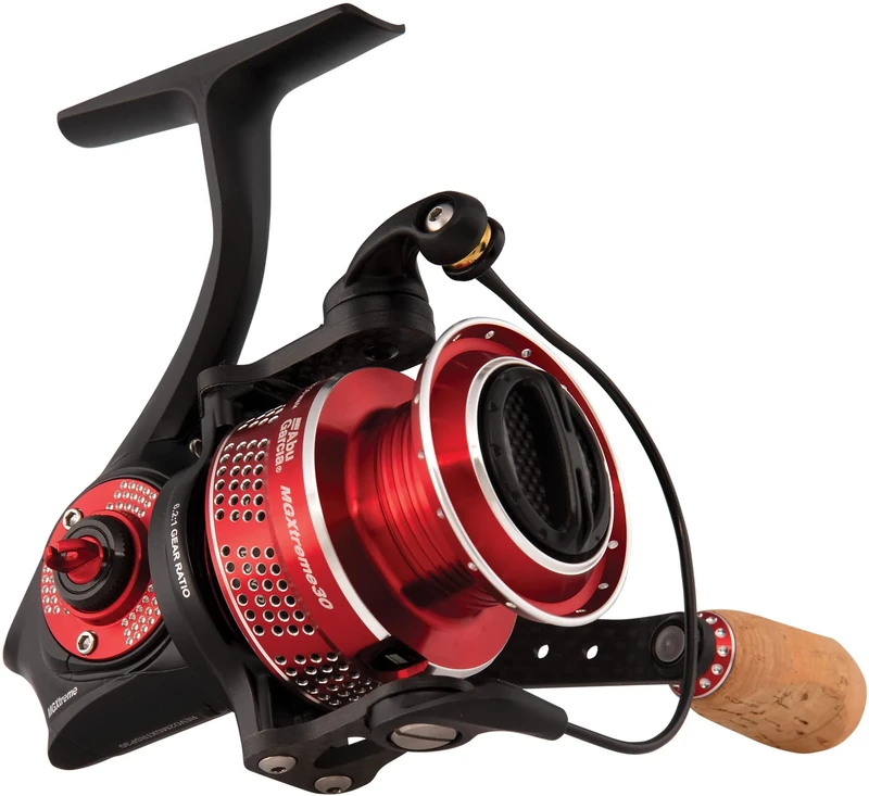 Abu Garcia Revo MGXtreme Spinning Reel - Extreme Lightweight Spin Reel with Cork Handle - 12 Bearings & Drop Shot Keeper - Pike, Perch, Zander, Trout