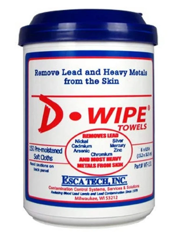 ESCA TECH WT-150 D-Lead Wipes Towel, White, White (Pack of 1200) - Image 1