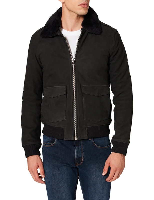 Goosecraft Men's Axel Pilot Jacket, Black (Jet Black JetBlack), M