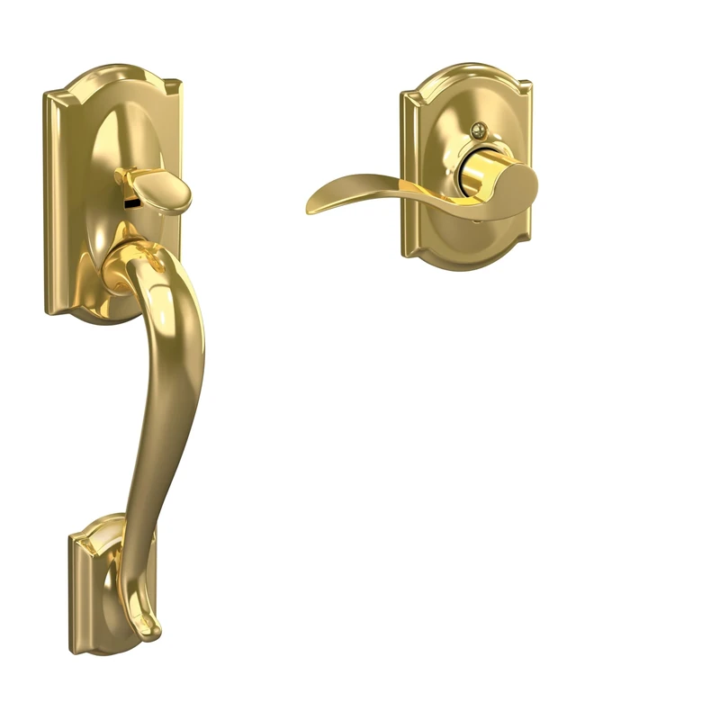 SCHLAGE FE285 605 Acc CAM RH Lower Half Handleset, Bright Brass, Camelot Interior Trim