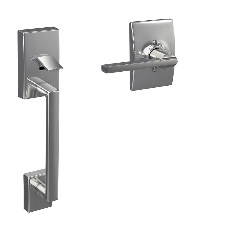 Schlage Lock Company FE285 625 LAT CEN Lower Half Handleset, Bright Chrome
