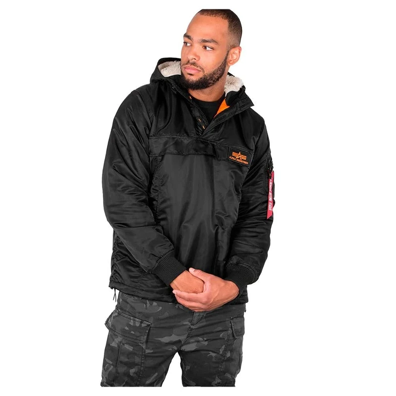 Alpha Industries Men's HPO Anorak, Black, XS