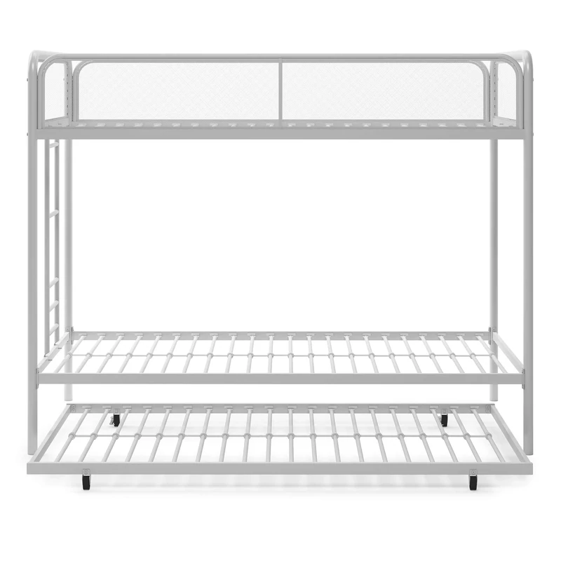 DHP Isaiah Triple Twin Metal Bunk Bed, Off White