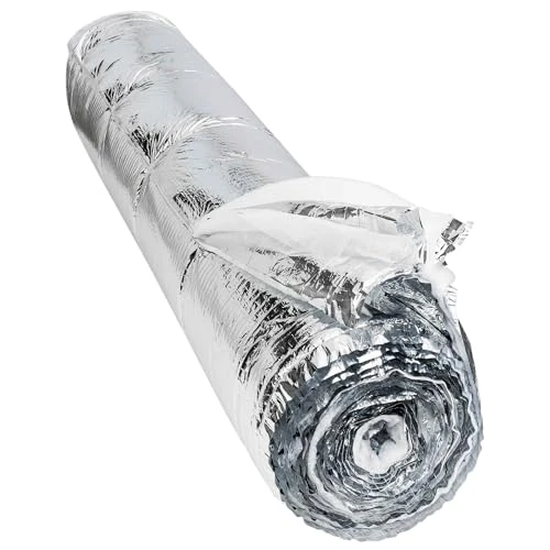 WERKA PRO - 10477 - Multi-Layer Metallic Insulation - 5 thicknesses - Thickness of 10 mm - Weight 212 g/m2 12 m²: 1.5 x 8 m - Easy to Lay and Cut to Size