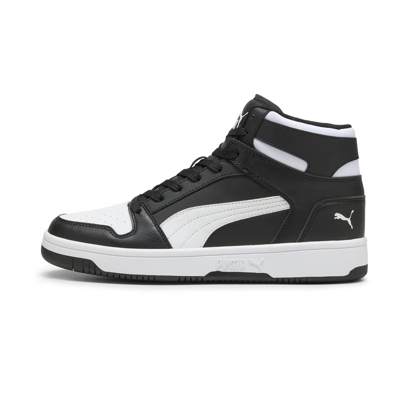 PUMA Men's Rebound Layup Sneaker, Black/White, 7.5 UK