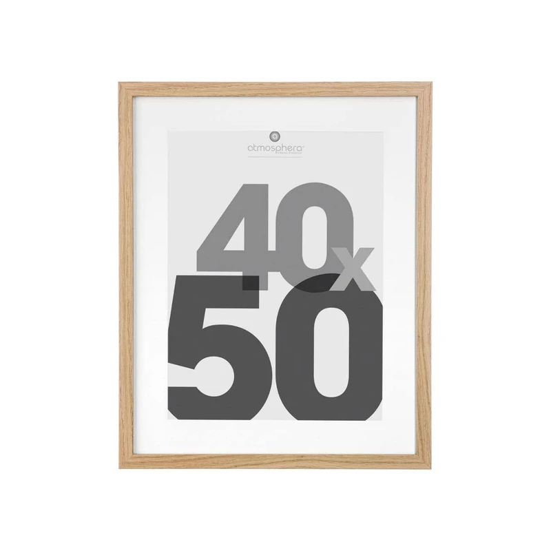 Atmosphera - Wooden Frame with 1 Photo with Marie-Louise 40 x 50 cm - Image 1